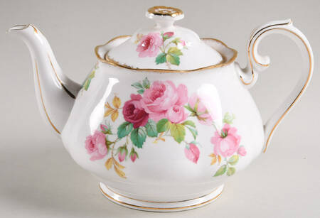 Princess Anne (Brushed Gold Edge) Teapot & Lid