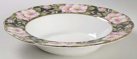 Provincial Flowers Large Rim Soup Bowl