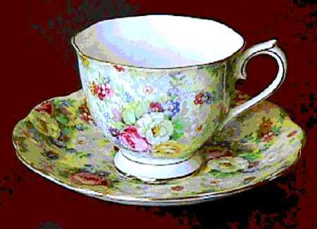 Rosetime Footed Cup & Saucer Set
