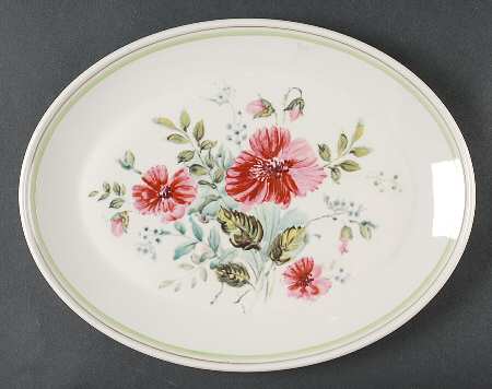 Rougefield 13" Oval Serving Platter by Royal Albert