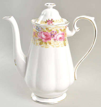 Serena (Thin Gold Trim) Coffee Pot & Lid