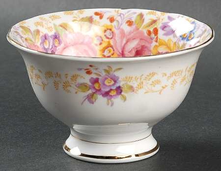 Serena (Thin Gold Trim) Open Sugar Bowl