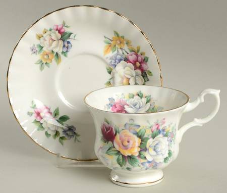 Summertime Series Footed Cup & Saucer Set