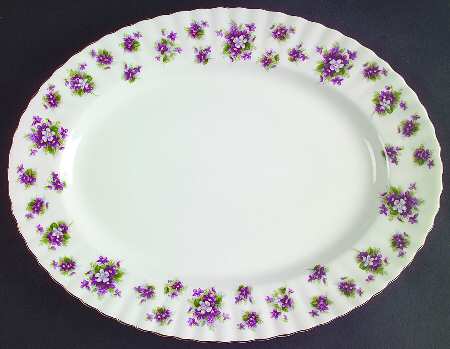 Sweet Violets 13" Oval Serving Platter
