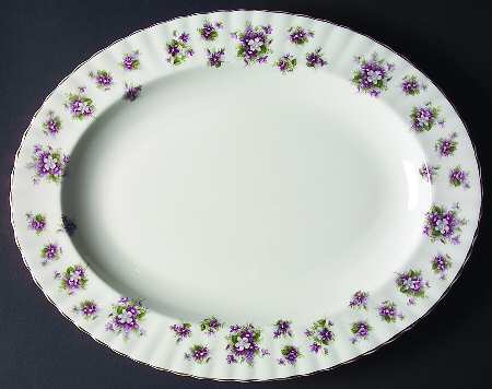 Sweet Violets 13" Oval Serving Platter