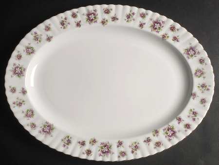 Sweet Violets 16" Oval Serving Platter