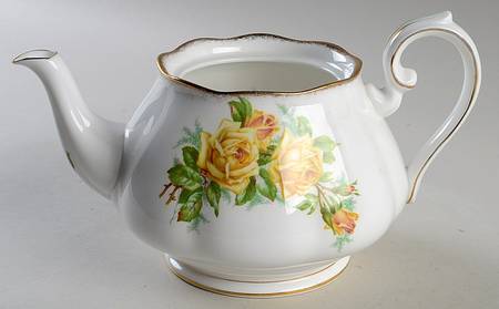 Tea Rose Yellow Teapot No Lid