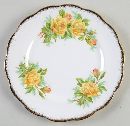 Tea Rose Yellow Salad Plate