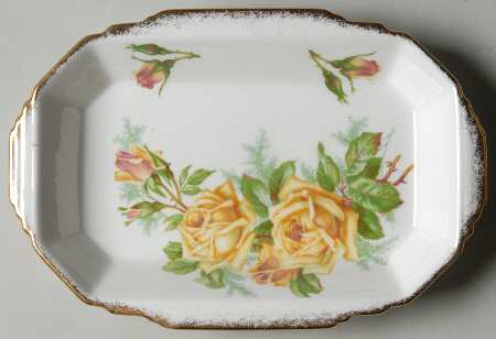 Tea Rose Yellow 7" Rectangular Sweet Meat