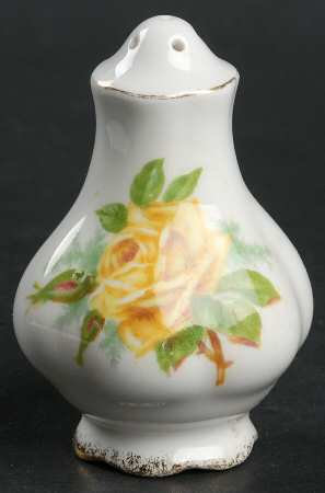Tea Rose Yellow Salt Shaker