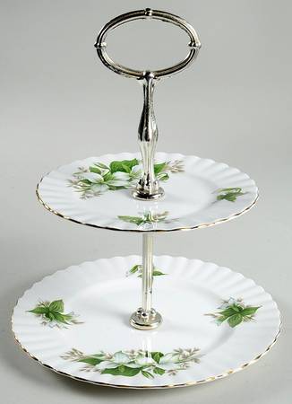 Trillium 2-Tiered Serving Tray (Salad & Bread/Butter Plate)