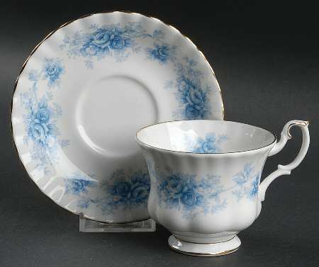 Windsor Rose Blue Footed Cup & Saucer Set