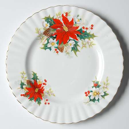 Yuletide (Fluted and Ribbed) Salad Plate