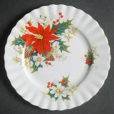 Yuletide (Fluted and Ribbed) Bread & Butter Plate
