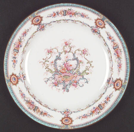 H9120 Aqua (Scalloped, White Background) by Royal Cauldon