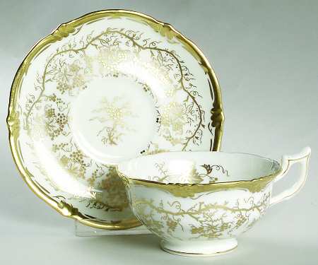 King's Plate White Footed Cup & Saucer Set