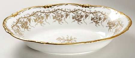 King's Plate White 10" Oval Vegetable Bowl