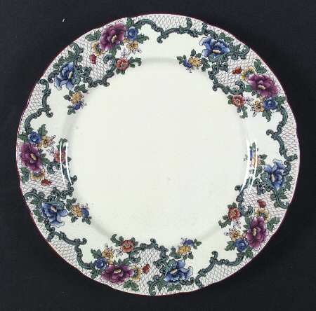 Victoria (Scalloped, Red Trim) by Royal Cauldon