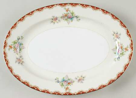 Rutland (Smooth Verge, Japan) 12" Oval Serving Platter