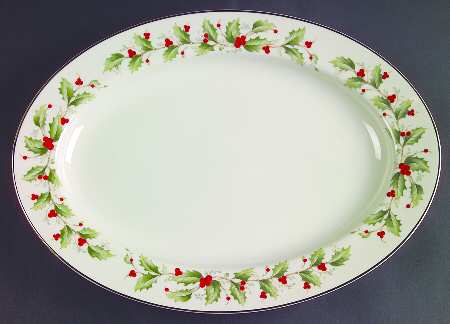 Holly 14" Oval Serving Platter