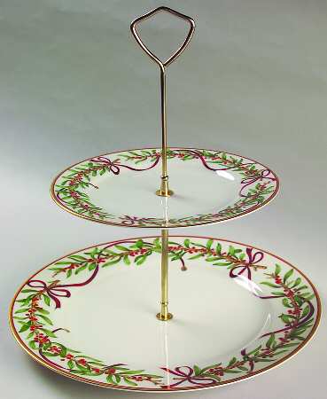 Queensberry 2 Tiered Serving Tray (Dinner & Salad Plate)