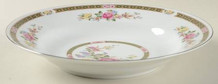 Spring Garden Large Rim Soup Bowl