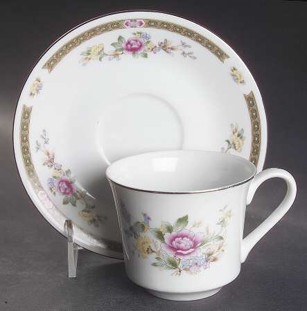 Spring Garden Flat Cup & Saucer Set