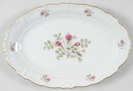 Moss Rose 13" Oval Serving Platter