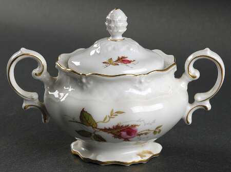 Rose Brier (White) Sugar Bowl & Lid