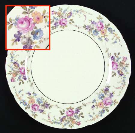 Queens Rose (Scalloped, No Gold Scrolls) by Royal Ivory (Czech, Germany)