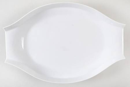 Contempri White 13" Oval Serving Platter