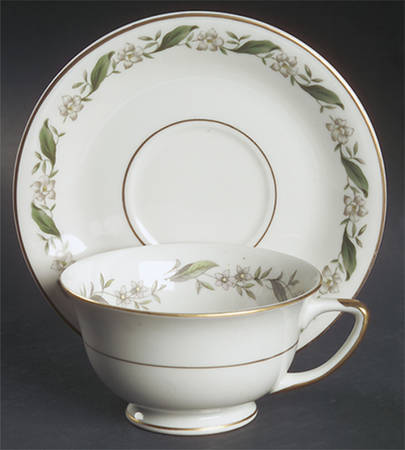 Gardenia Footed Cup & Saucer Set