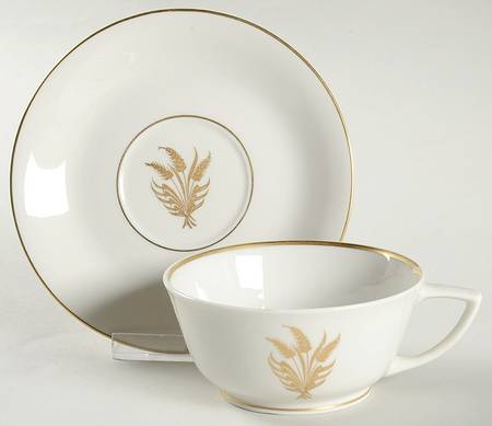 Golden Harvest Footed Cup & Saucer Set by Royal Jackson