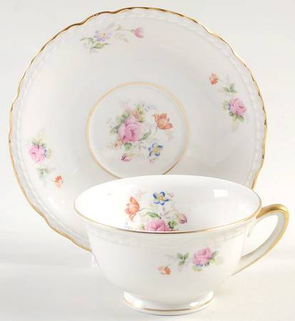 Lord Patterson (Scalloped Edge) Footed Cup & Saucer Set