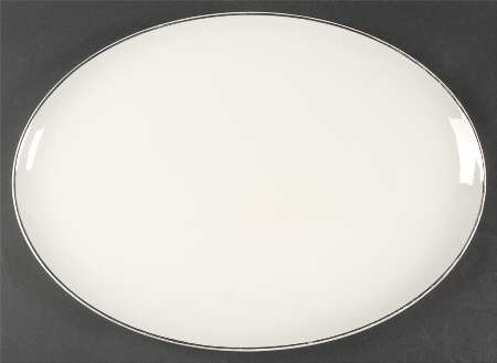 Moderne (Platinum Trim) 15" Oval Serving Platter