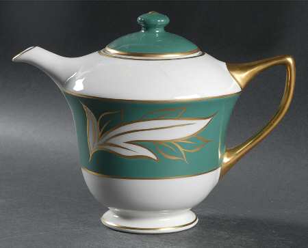 Queen Anne Teal Teapot & Lid