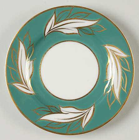 Queen Anne Teal Bread & Butter Plate