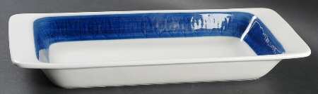 Koka Blue 15" Rectangular Baker by Rorstrand