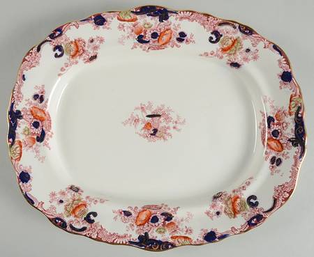 Arcadia Red and Blue (Smooth) 11" Oval Serving Platter