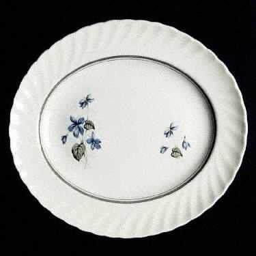 Blue Violets 11" Oval Serving Platter