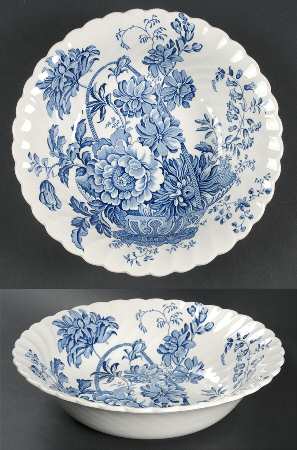 Charlotte Blue 8" Round Vegetable Bowl