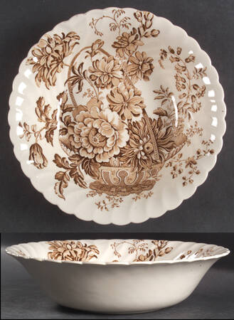 Charlotte Brown 8" Round Vegetable Bowl
