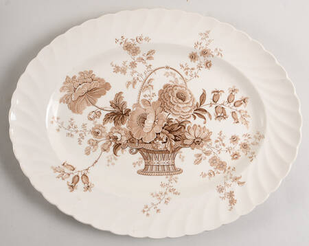 Charlotte Brown 15" Oval Serving Platter