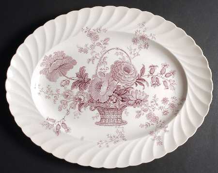 Charlotte Lavender 15" Oval Serving Platter