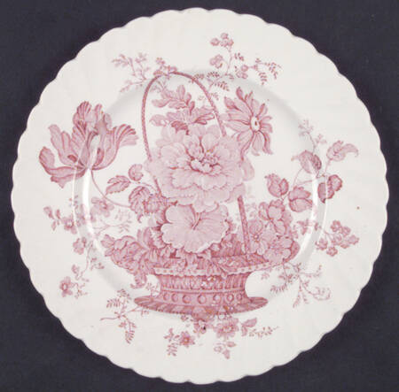 Charlotte Pink (Scalloped) Salad Plate