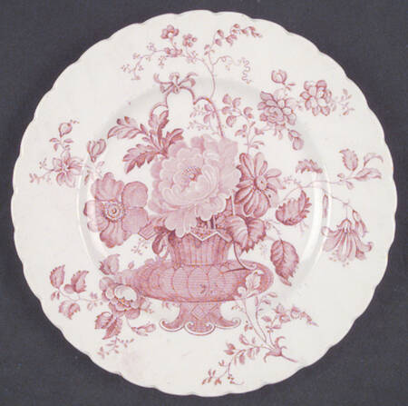 Charlotte Pink (Scalloped) Bread & Butter Plate