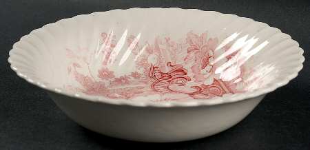 Charlotte Pink (Scalloped) 8" Round Vegetable Bowl