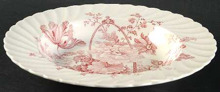 Charlotte Pink (Scalloped) Rim Soup Bowl