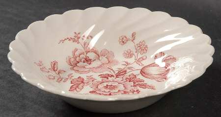 Charlotte Pink (Scalloped) Fruit/Dessert (Sauce) Bowl