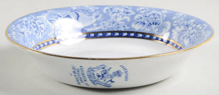 Davenport Blue (Gold Trim) Fruit/Dessert (Sauce) Bowl